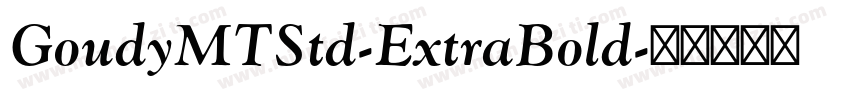 GoudyMTStd-ExtraBold字体转换