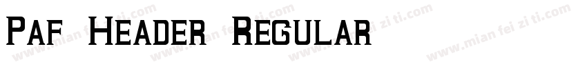 Paf-Header-Regular字体转换