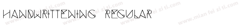 Handwrittening-Regular字体转换