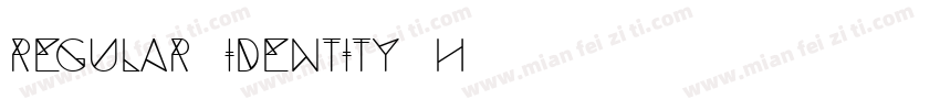 Regular-Identity-H字体转换