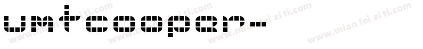 umtcooper字体转换