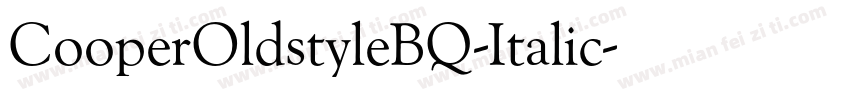 CooperOldstyleBQ-Italic字体转换