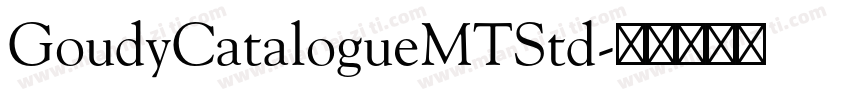 GoudyCatalogueMTStd字体转换