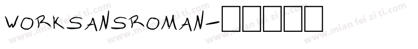 worksansroman字体转换