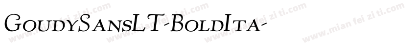 GoudySansLT-BoldIta字体转换