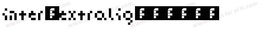 inter-extralig字体转换