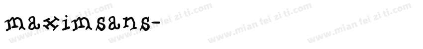 maximsans字体转换