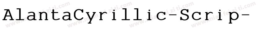 AlantaCyrillic-Scrip字体转换