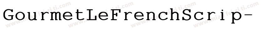 GourmetLeFrenchScrip字体转换