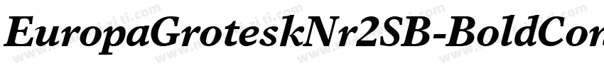 EuropaGroteskNr2SB-BoldCond字体转换