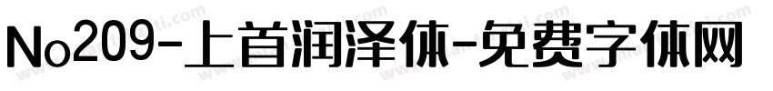 No209-上首润泽体字体转换