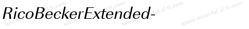 RicoBeckerExtended字体转换