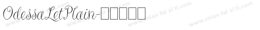 OdessaLetPlain字体转换