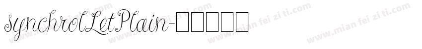 synchrolLetPlain字体转换