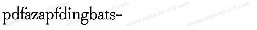 pdfazapfdingbats字体转换