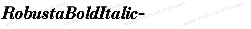 RobustaBoldItalic字体转换