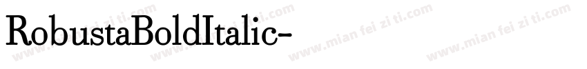 RobustaBoldItalic字体转换