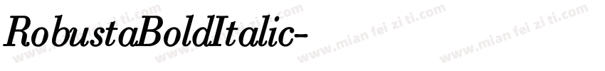 RobustaBoldItalic字体转换