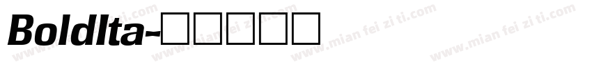 BoldIta字体转换