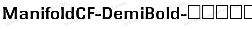 ManifoldCF-DemiBold字体转换