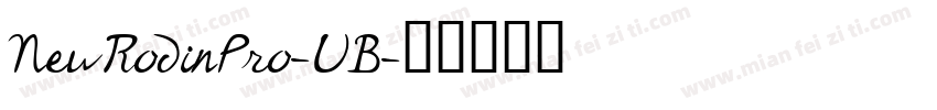 NewRodinPro-UB字体转换