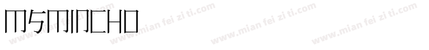 MSMincho字体下载字体转换