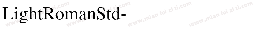 LightRomanStd字体转换