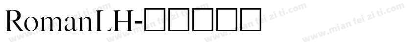 RomanLH字体转换