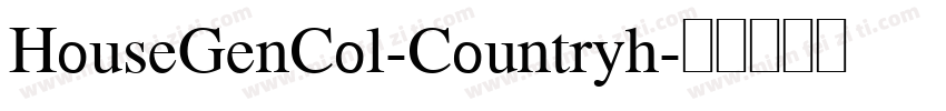 HouseGenCol-Countryh字体转换
