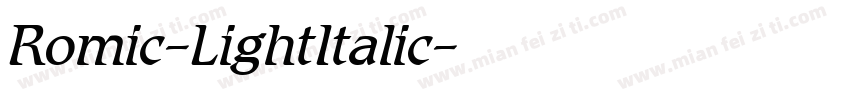 Romic-LightItalic字体转换