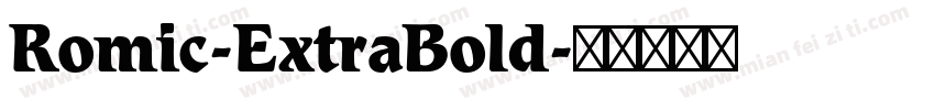 Romic-ExtraBold字体转换