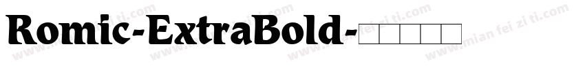 Romic-ExtraBold字体转换