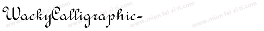 WackyCalligraphic字体转换