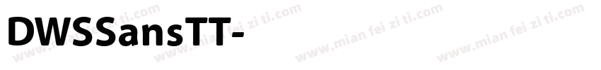 DWSSansTT字体转换