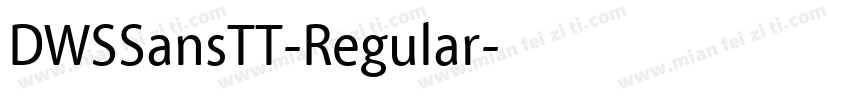 DWSSansTT-Regular字体转换