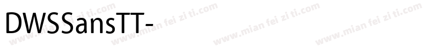 DWSSansTT字体转换