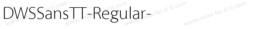DWSSansTT-Regular字体转换