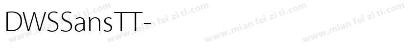 DWSSansTT字体转换
