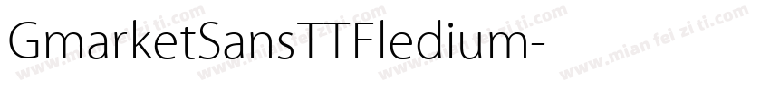 GmarketSansTTFledium字体转换