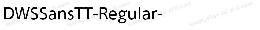 DWSSansTT-Regular字体转换