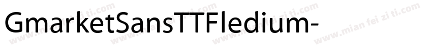 GmarketSansTTFledium字体转换