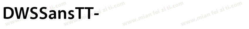 DWSSansTT字体转换