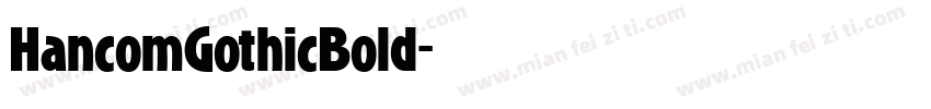 HancomGothicBold字体转换
