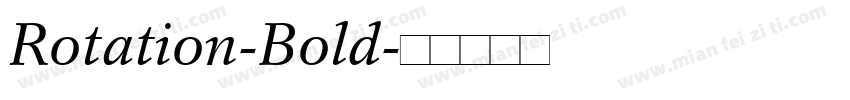 Rotation-Bold字体转换