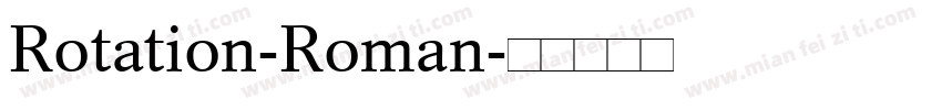 Rotation-Roman字体转换