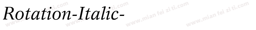 Rotation-Italic字体转换