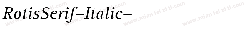 RotisSerif-Italic字体转换