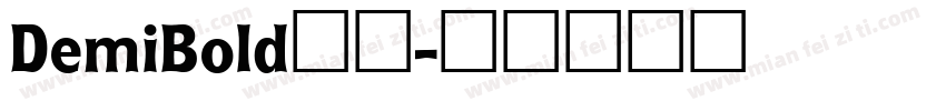 DemiBold字体字体转换