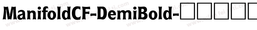 ManifoldCF-DemiBold字体转换