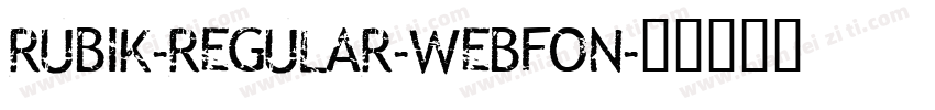RUBIK-REGULAR-WEBFON字体转换